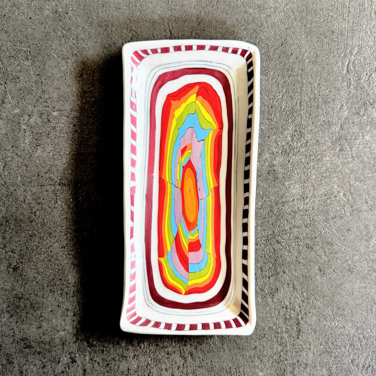 Rainbow Nerikomi Sushi Plate