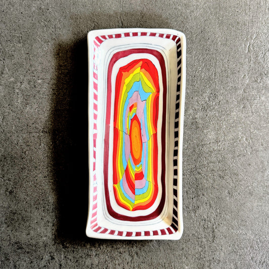 Rainbow Nerikomi Sushi Plate